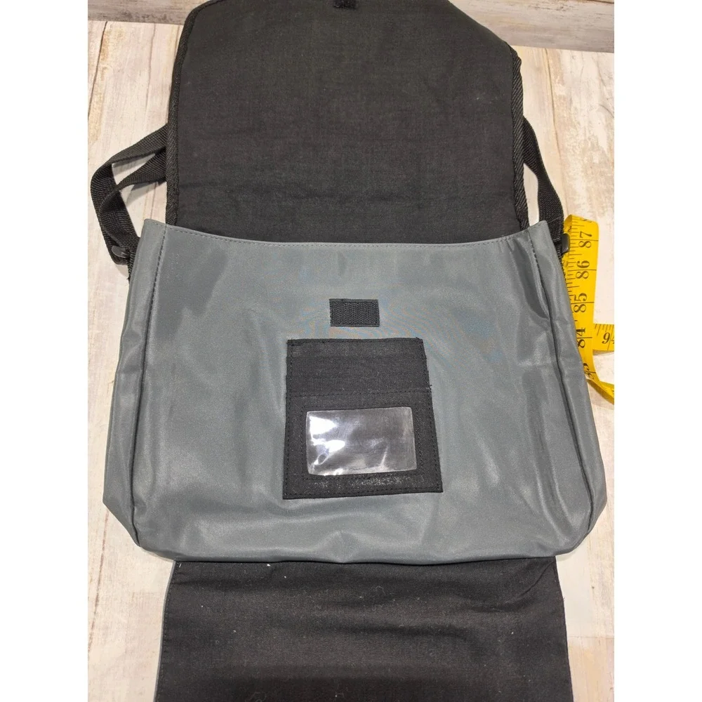 Kmart Gray Nylon Messenger Bag Adjustable Strap Y2K Techwear Utility Deadstock